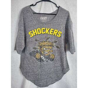 Wichita State Shockers Bling Shirt Women's M WSU College Wu Shock Embellished
